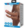 manchon double pénis yairon avec extension de 4 cm mulâtre