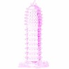 gaine pénienne  points stimulants rose 14 cm