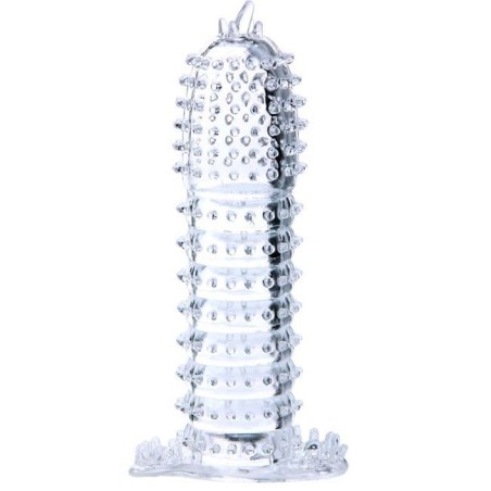 gaine pénienne avec points stimulants transparents 14 cm