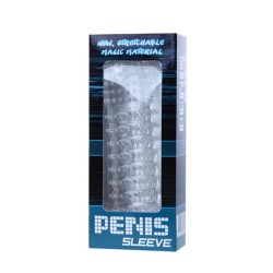 gaine pénienne avec points stimulants transparents 14 cm