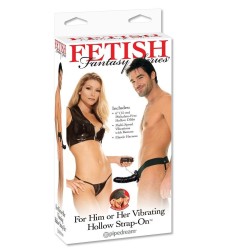 sangle creuse vibrante pour elle ou lui noir