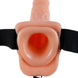 7 strap-on creux avec billes 17,8cm chair