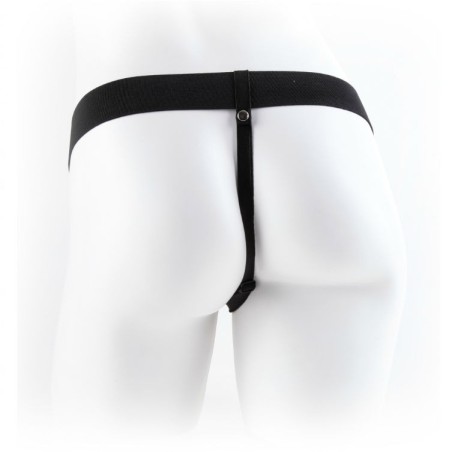 11 strap-on creux vibrant avec billes 27.9cm chair