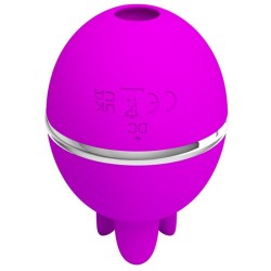 vibrateur rond en silicone gemini ball violet