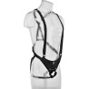 strap-on avec gode creux 28 cm et sangles couleur chaine