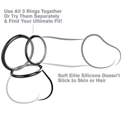 silicone 3 anneaux stamina set