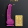 greal mini gode vibrateur en silicone fuchsia