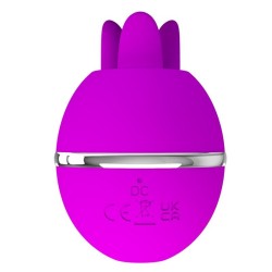 vibrateur rond en silicone gemini ball violet