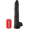 pénis réaliste avec boules 30.5 cm noir