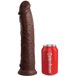 elite gode réaliste en silicone 28 cm marron