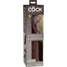 elite gode réaliste en silicone 28 cm marron