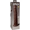 elite gode réaliste en silicone 28 cm marron