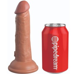 elite gode réaliste vibrant & silicone 15.2 cm caramel