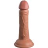elite gode réaliste vibrant & silicone 15.2 cm caramel