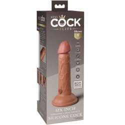 elite gode réaliste vibrant & silicone 15.2 cm caramel