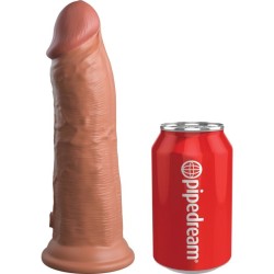 elite gode réaliste vibrant & silicone 20.3 cm caramel