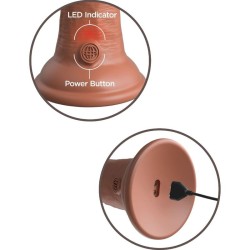 elite gode réaliste vibrant & silicone 20.3 cm caramel