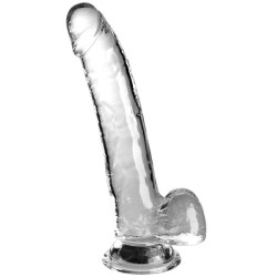 clear gode avec testicules 20.3 cm transparent