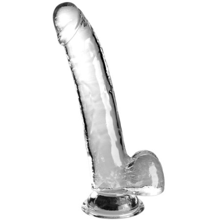 clear gode avec testicules 20.3 cm transparent