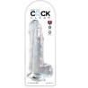 clear gode avec testicules 20.3 cm transparent