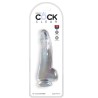 clear gode avec testicules 15.2 cm transparent