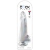 clear gode  testicules 19 cm transparent