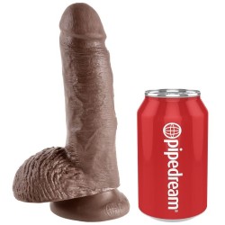 7 gode marron avec boules 17.8 cm