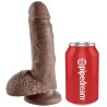 7 gode marron avec boules 17.8 cm
