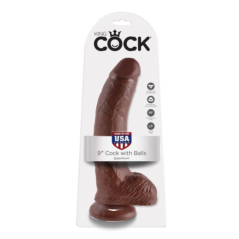 9 gode marron avec boules 22.9 cm 9 gode marron avec boules 22.9 cm