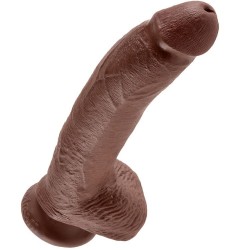 9 gode marron avec boules 22.9 cm