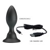 plug anal avec télécommande vibration noire