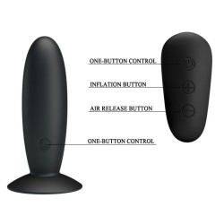 plug anal avec télécommande vibration noire