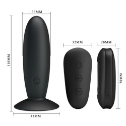 plug anal avec télécommande vibration noire