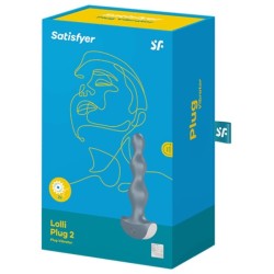 vibrateur lolli plug 2 plug  gris