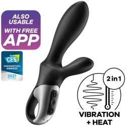 application heat climax+ vibrateur anal noir