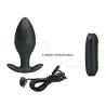 vibrateur rechargeable regina anal plug noir