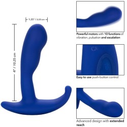 admiral stimulateur & vibrateur anal courbé bleu