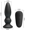 puissant vibrateur télécommande plug anal noir