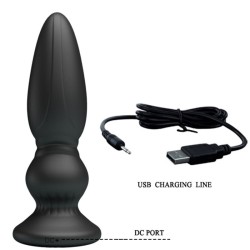 puissant vibrateur télécommande plug anal noir