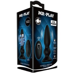 puissant vibrateur télécommande plug anal noir