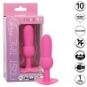 first time sonde anal plug perlée 10 vibrations rose
