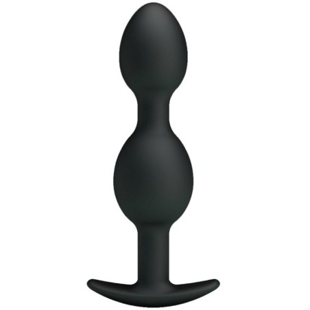balles anal en silicone 12.5 cm noires
