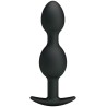 balles anal en silicone 12.5 cm noires
