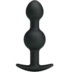 balles anal en silicone spéciale stimulation 10.3 cm noires