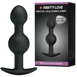 balles anal en silicone spéciale stimulation 10.3 cm noires