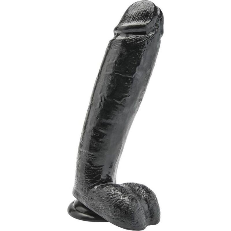 gode 25,5 cm avec boules noires gode 25,5 cm avec boules noires
