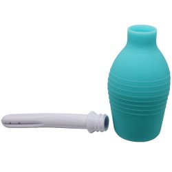 douche en caoutchouc bleu poire anal