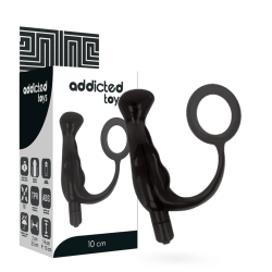 vibrateur prost tico noir 10 cm