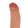 gode en silicone 18 cm avec balles peau