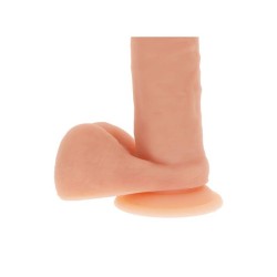 gode en silicone 20,5 cm avec balles peau